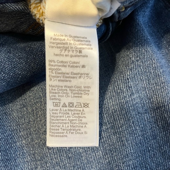 LOFT Dark Blue Jean Cutoff High Rise Shorts Size 26/2 - Picture 4 of 4